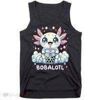 Axolotl Bubble Tea Anime Kawaii Cute Axolotl  Tank Top thumb 0