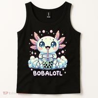 Axolotl Bubble Tea Anime Kawaii Cute Axolotl  Tank Top thumb 2