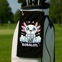 Axolotl Bubble Tea Anime Kawaii Cute Axolotl  Golf Towel thumb 2