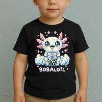 Axolotl Bubble Tea Anime Kawaii Cute Axolotl  Toddler T-Shirt thumb 2