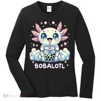 Axolotl Bubble Tea Anime Kawaii Cute Axolotl  Women's Long Sleeve Shirt thumb 0