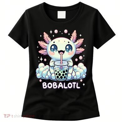 Axolotl Bubble Tea Anime Kawaii Cute Axolotl  Women's T-Shirt