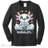 Axolotl Bubble Tea Anime Kawaii Cute Axolotl  Kids Long Sleeve Shirt thumb 0