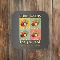 Adhd Brains Theyre Real And Theyre Spectacular Neurodiversity Coaster thumb 0