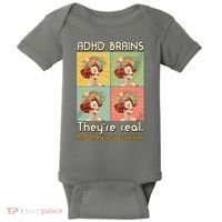 Adhd Brains Theyre Real And Theyre Spectacular Neurodiversity Baby Bodysuit thumb 0