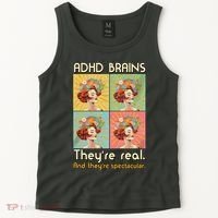 Adhd Brains Theyre Real And Theyre Spectacular Neurodiversity Tank Top thumb 2