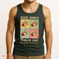Adhd Brains Theyre Real And Theyre Spectacular Neurodiversity Tank Top thumb 3