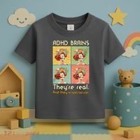 Adhd Brains Theyre Real And Theyre Spectacular Neurodiversity Toddler T-Shirt thumb 3