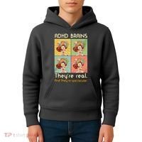 Adhd Brains Theyre Real And Theyre Spectacular Neurodiversity Kids Hoodie thumb 4