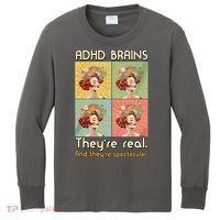 Adhd Brains Theyre Real And Theyre Spectacular Neurodiversity Kids Long Sleeve Shirt thumb 0