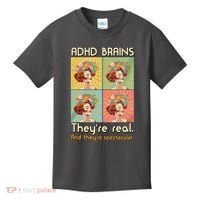 Adhd Brains Theyre Real And Theyre Spectacular Neurodiversity Kids T-Shirt thumb 0