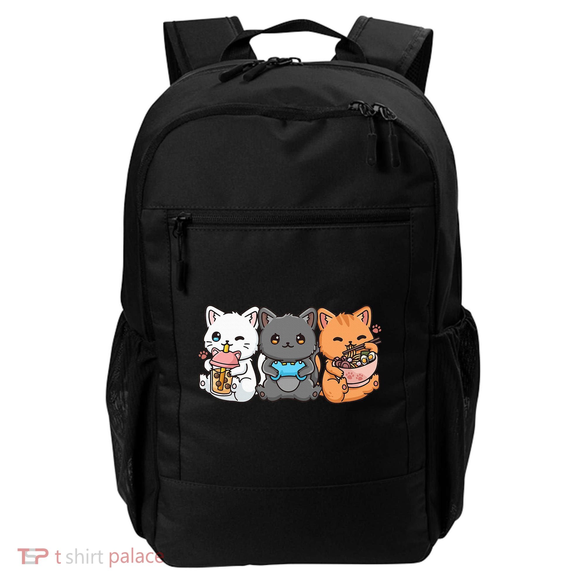 Anime Boba Tea Bubble Tea Gaming Gamer Ramen Cat Backpack