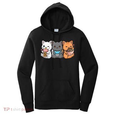 Anime Boba Tea Bubble Tea Gaming Gamer Ramen Cat Women's Hoodie