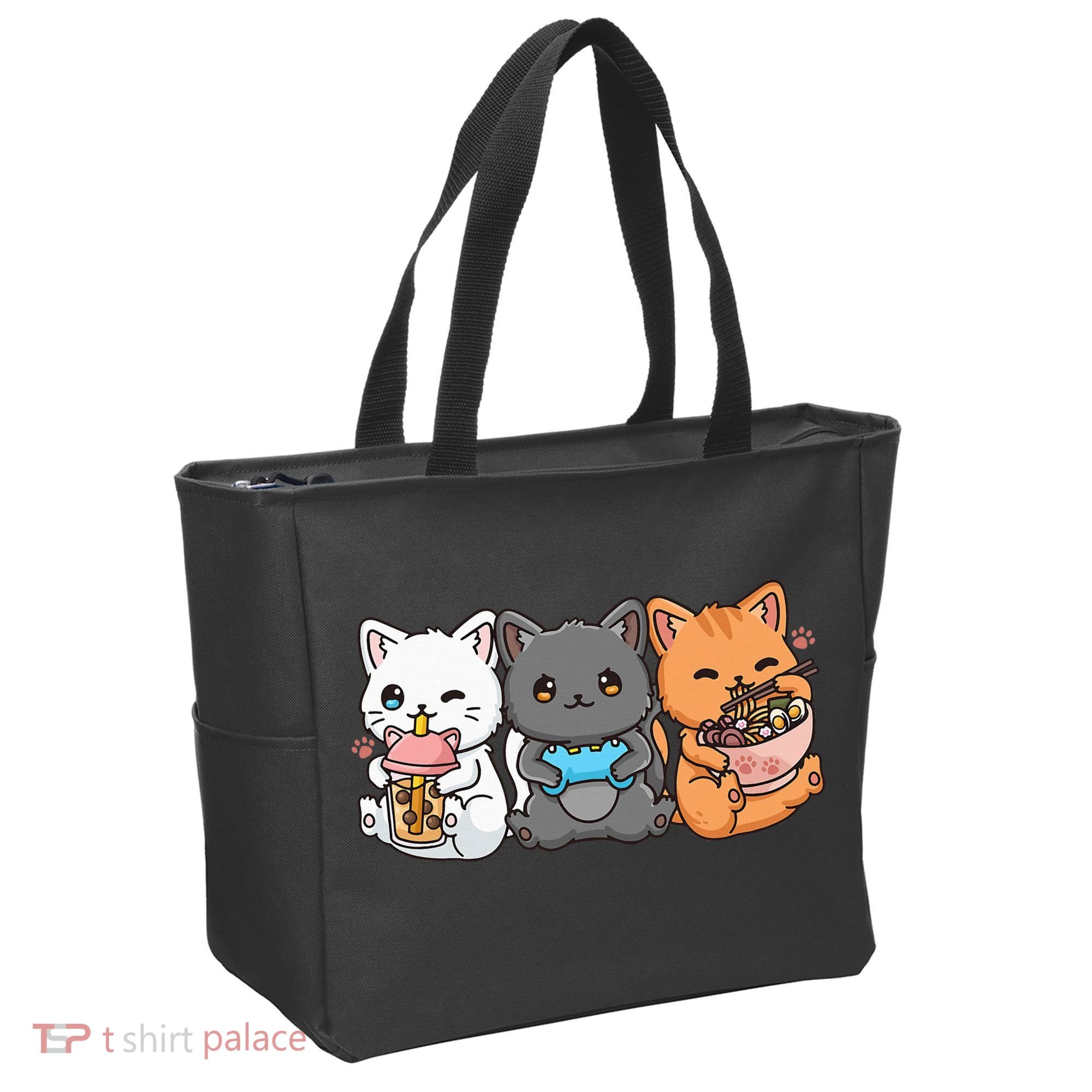 Anime Boba Tea Bubble Tea Gaming Gamer Ramen Cat Tote Bag