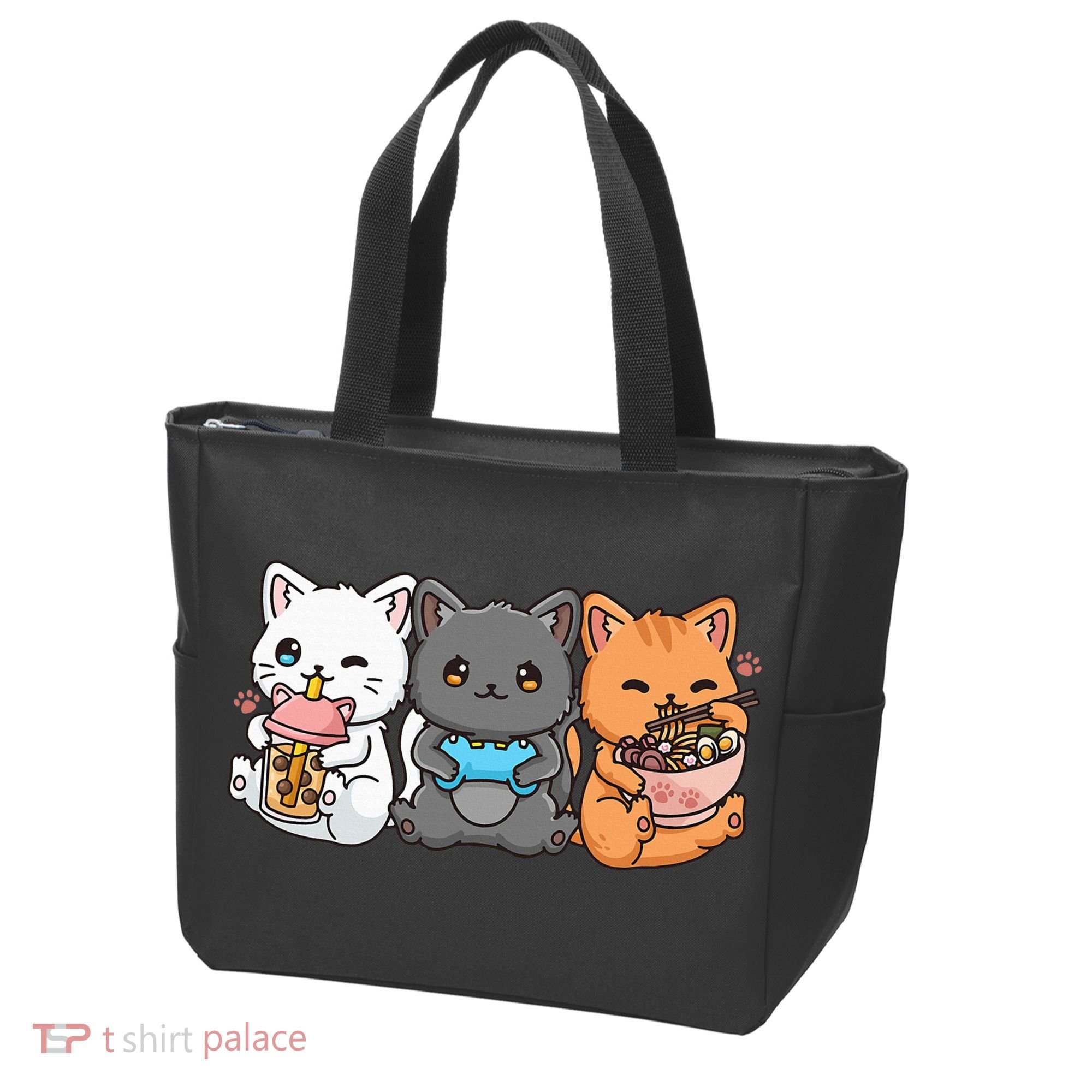Anime Boba Tea Bubble Tea Gaming Gamer Ramen Cat Tote Bag
