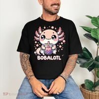 Axolotl Boba Tea Kawaii Anime Cute Comfort Colors T-Shirt thumb 3