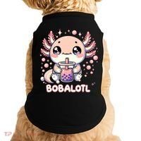 Axolotl Boba Tea Kawaii Anime Cute Doggie Tank thumb 0