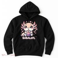 Axolotl Boba Tea Kawaii Anime Cute Hoodie thumb 0