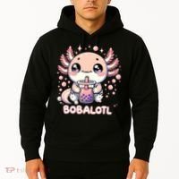 Axolotl Boba Tea Kawaii Anime Cute Hoodie thumb 2