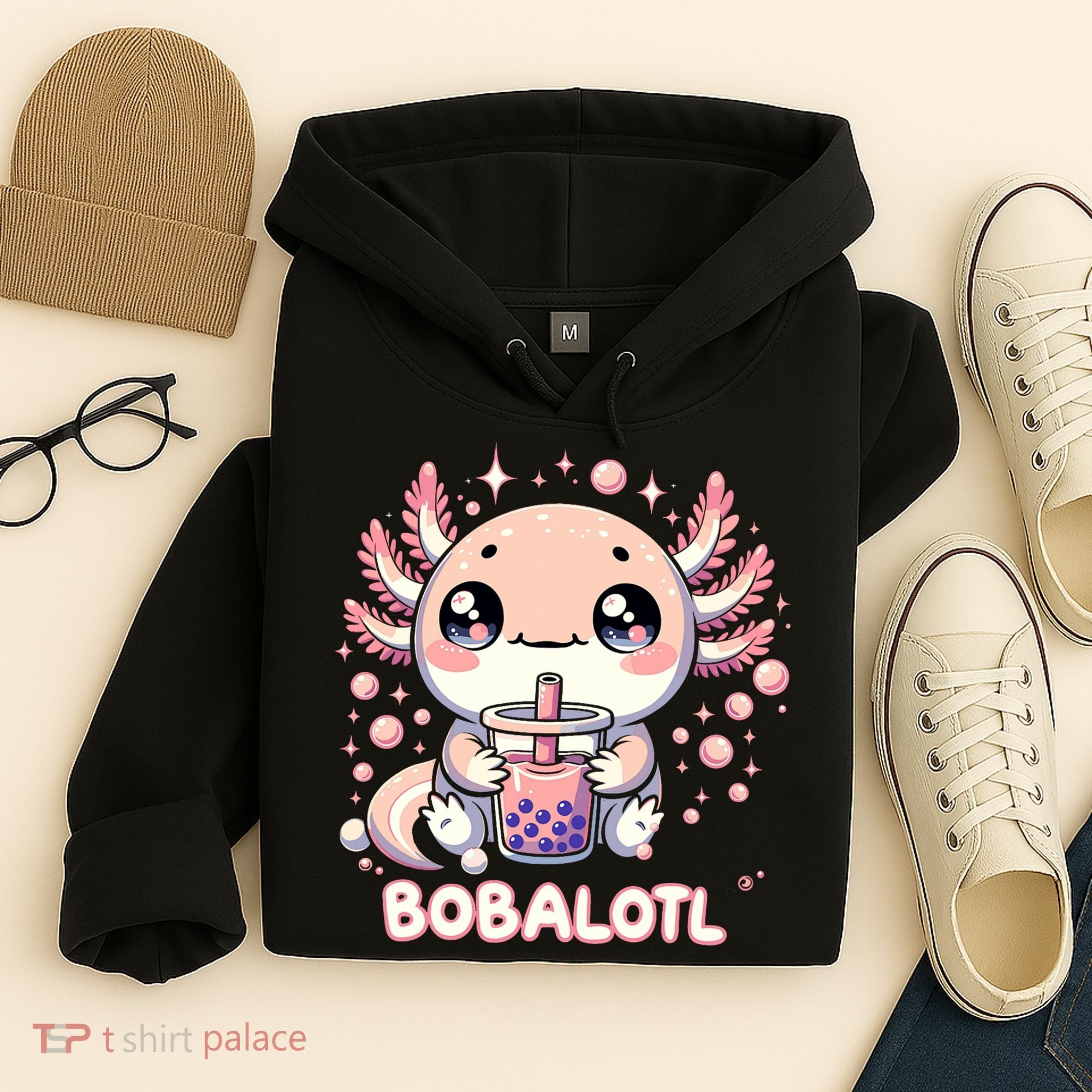 Axolotl Boba Tea Kawaii Anime Cute Hoodie