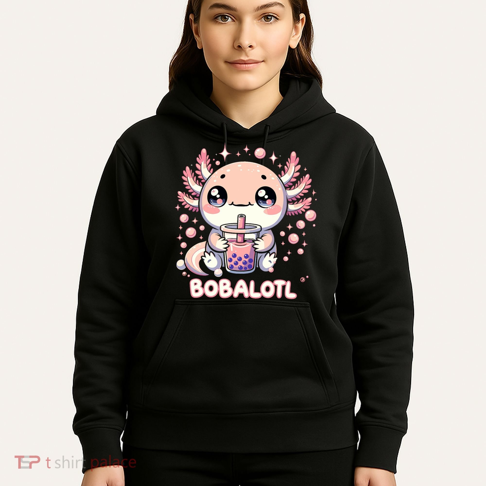 Axolotl Boba Tea Kawaii Anime Cute Hoodie