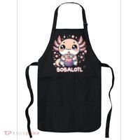Axolotl Boba Tea Kawaii Anime Cute Apron thumb 0