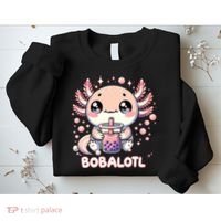 Axolotl Boba Tea Kawaii Anime Cute Sweatshirt thumb 2