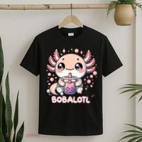 Axolotl Boba Tea Kawaii Anime Cute T-Shirt thumb 2