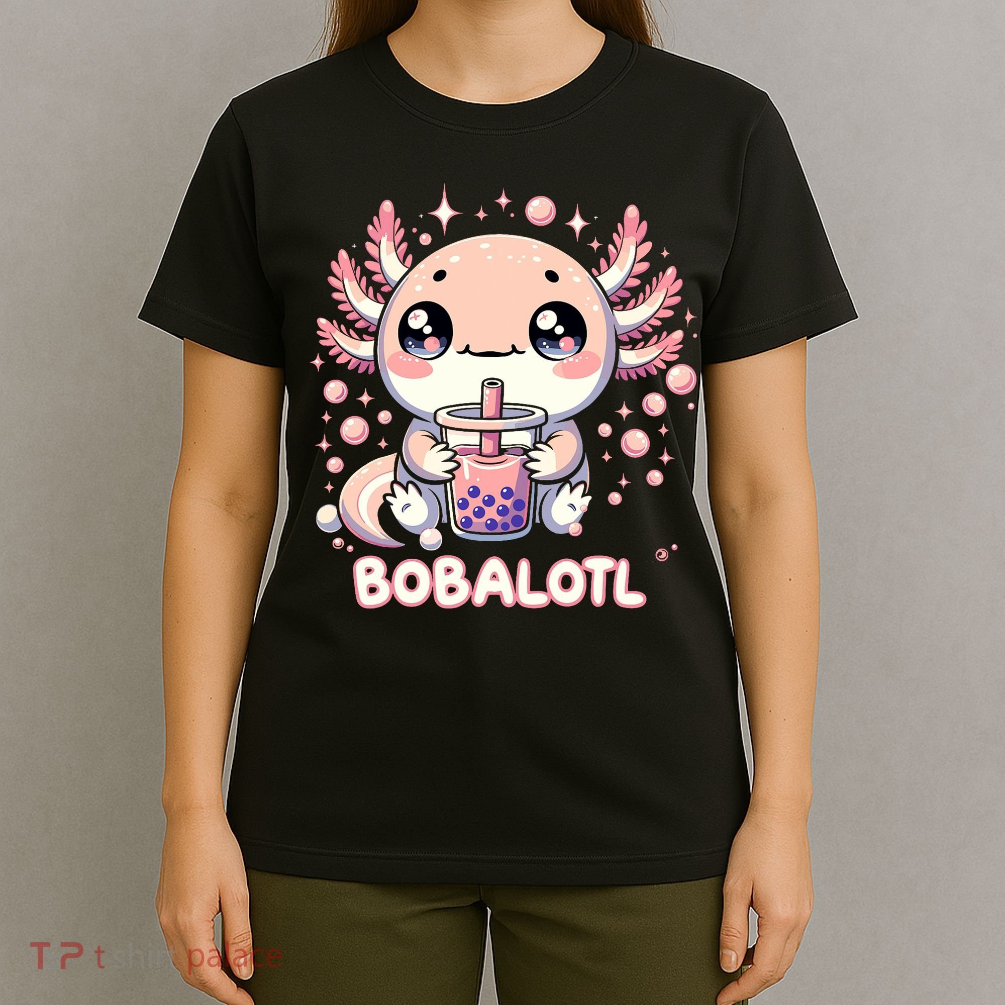 Axolotl Boba Tea Kawaii Anime Cute T-Shirt