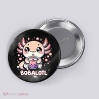 Axolotl Boba Tea Kawaii Anime Cute Button thumb 0