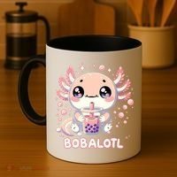 Axolotl Boba Tea Kawaii Anime Cute Coffee Mug thumb 4