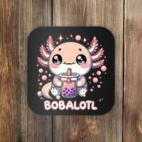 Axolotl Boba Tea Kawaii Anime Cute Coaster thumb 0