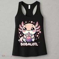 Axolotl Boba Tea Kawaii Anime Cute Women's Tank Top thumb 3