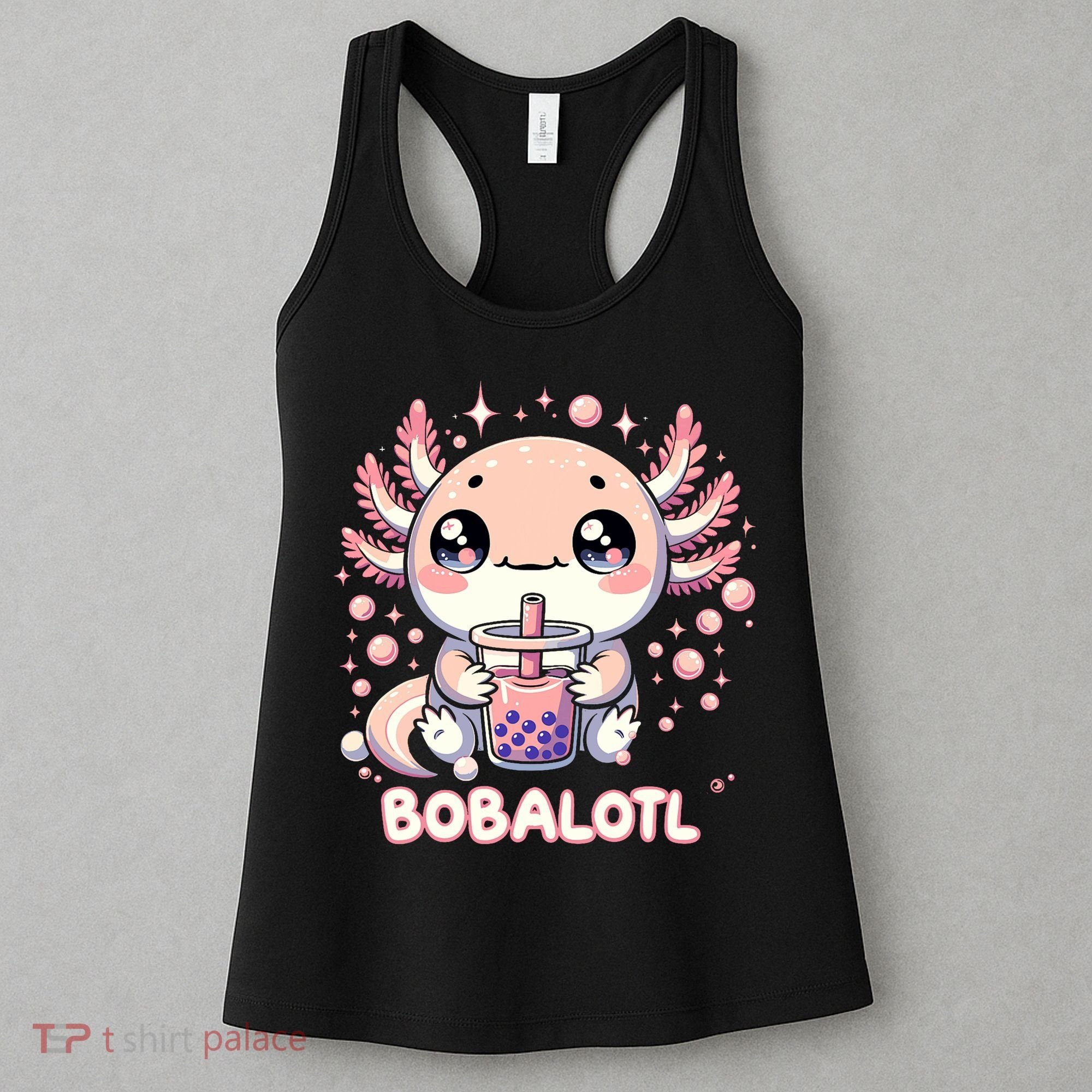 Axolotl Boba Tea Kawaii Anime Cute Women's Tank Top