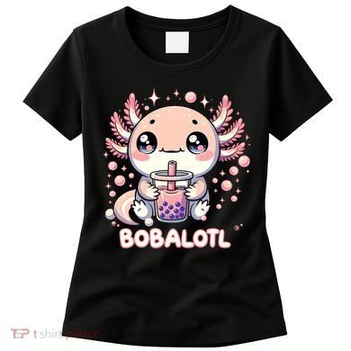 Axolotl Boba Tea Kawaii Anime Cute Women's T-Shirt
