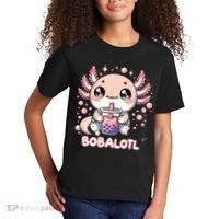 Axolotl Boba Tea Kawaii Anime Cute Kids T-Shirt thumb 2