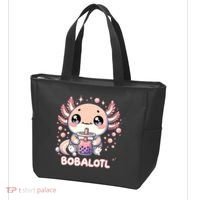 Axolotl Boba Tea Kawaii Anime Cute Tote Bag thumb 3