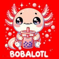 Axolotl Boba Tea Kawaii Anime Cute Santa Hat thumb 1