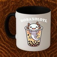 Axolotl Boba Tea Bubble Tea Milk Tea Anime Axolotl Funny Coffee Mug thumb 2