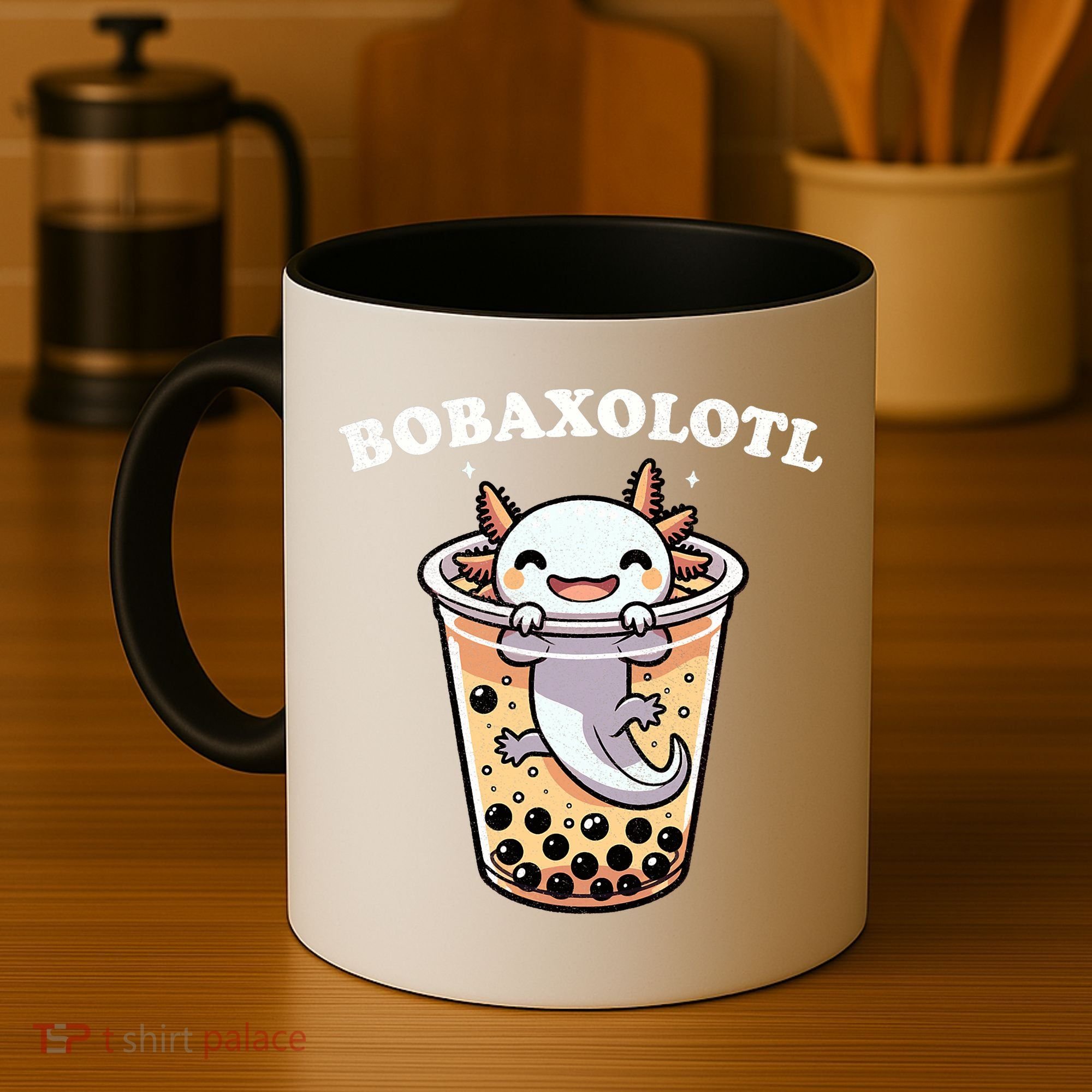 Axolotl Boba Tea Bubble Tea Milk Tea Anime Axolotl Funny Coffee Mug