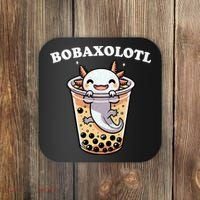 Axolotl Boba Tea Bubble Tea Milk Tea Anime Axolotl Funny Coaster thumb 0