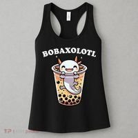 Axolotl Boba Tea Bubble Tea Milk Tea Anime Axolotl Funny Women's Tank Top thumb 3