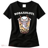 Axolotl Boba Tea Bubble Tea Milk Tea Anime Axolotl Funny Women's T-Shirt thumb 0