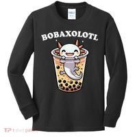 Axolotl Boba Tea Bubble Tea Milk Tea Anime Axolotl Funny Kids Long Sleeve Shirt thumb 0