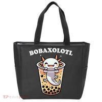 Axolotl Boba Tea Bubble Tea Milk Tea Anime Axolotl Funny Tote Bag thumb 0