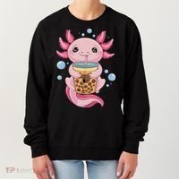 Axolotl Boba Tea Bubble Tea Kawaii Axolotl Women's Sweatshirt thumb 0