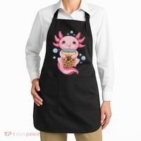 Axolotl Boba Tea Bubble Tea Kawaii Axolotl Apron thumb 2