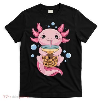 Axolotl Boba Tea Bubble Tea Kawaii Axolotl T-Shirt
