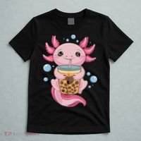 Axolotl Boba Tea Bubble Tea Kawaii Axolotl T-Shirt thumb 5