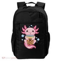 Axolotl Boba Tea Bubble Tea Kawaii Axolotl Backpack thumb 0